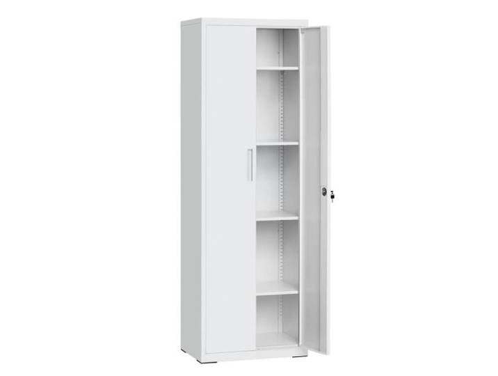 Armoire de Bureau - SONGMICS - 2 Portes - Étagères Réglables - Acier - Gris
