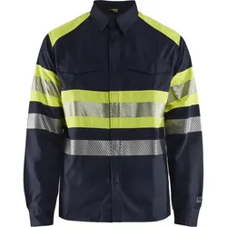 Multinorm Arbeitshemd "3229" marine/gelb - 3XL - Blau