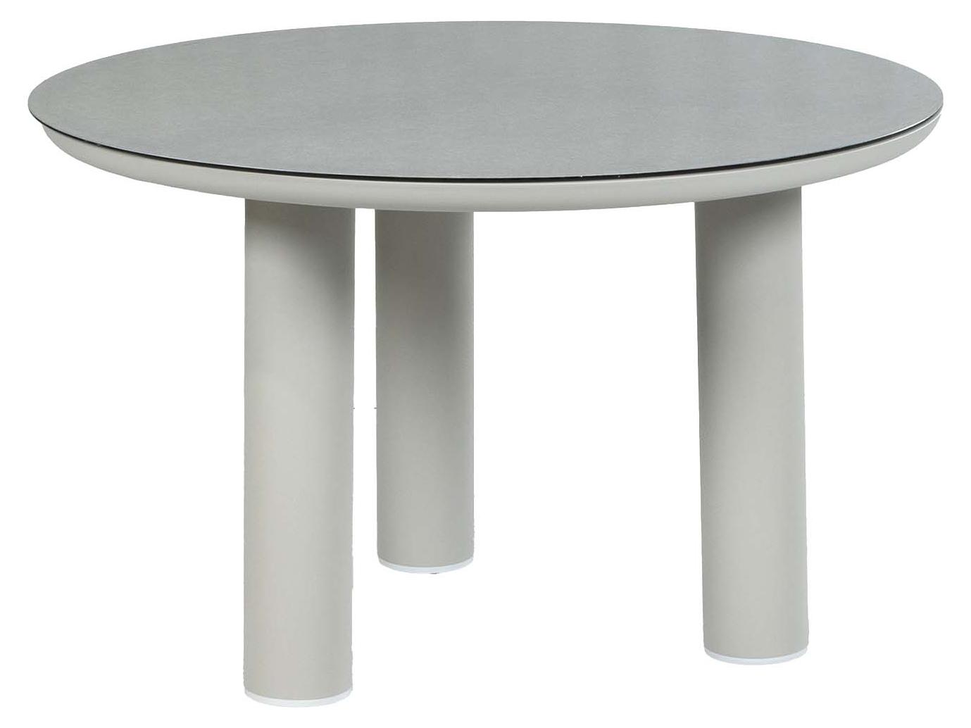 Runder Gartentisch Porto | ø 120 cm | Natur | Aluminium & Ceramic Brono