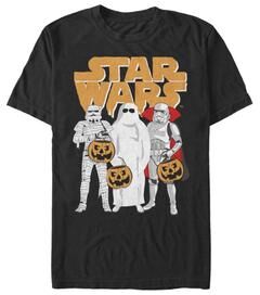 Men's Big & Tall Trick Or Treat Tee by Star Wars in Black (Size 3XL)