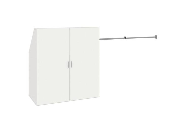 Livetastic Kombischrank, Weiß, 90x100x52 cm, Holzmöbel, Holzschränke, Kleiderschränke Holz