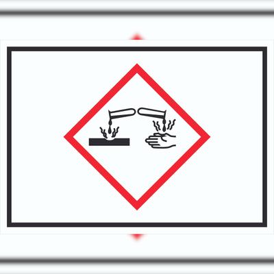 HB-Druck Schild Ätzende Wirkung Symbol Ätzwirkung A5 (148x210mm)