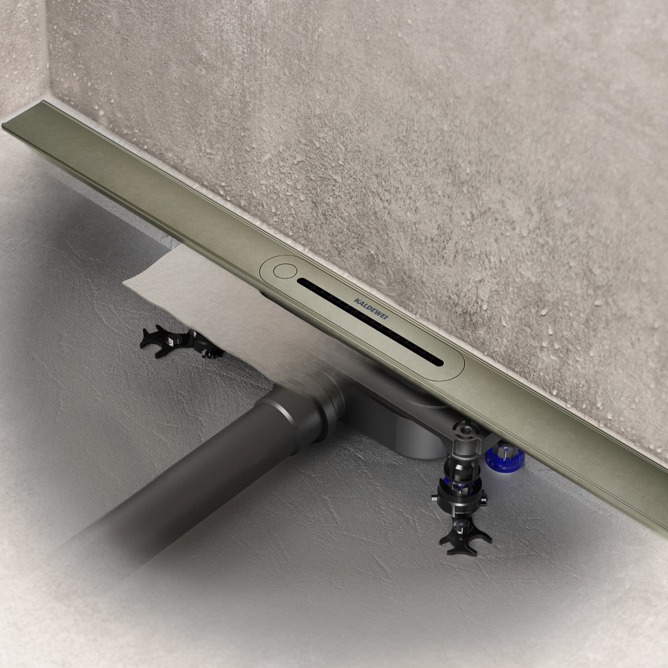 Kaldewei FLOW Duschrinnen-Set 120 cm Ablauf horizontal flat