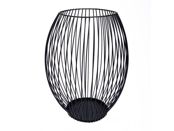 QUVIO Kaarsenhouder met frame - 24 cm - Rond - Metaal - Zwart