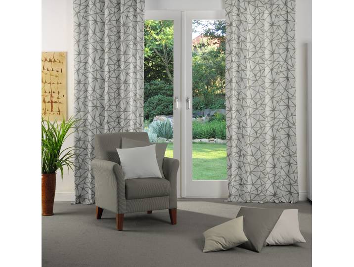 Vorhang WIRTH Lisburn Gr. 5, beige, B:132cm H:255cm, Polyester, Gardinen, Vorhang