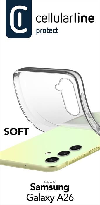 Cellular Line Cover In Gomma Morbida Soft Per Galaxy A26-trasparente