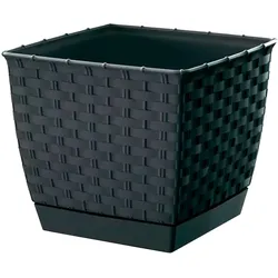 Prosperplast - RATOLLA SQUARE 6L Blumentopf - 22x22x18,9cm in Anthrazitfarbe
