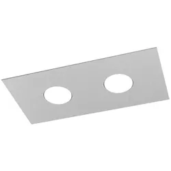 Top light Toplight 2-flammige rechteckige Deckenleuchte Area mit GX53-Fassung, graue Struktur, modernes Design 40x20x3cm