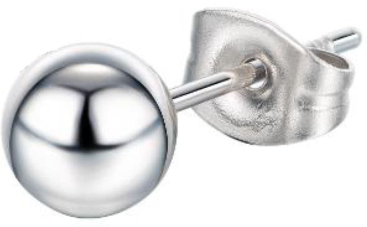 Single-Ohrstecker FIRETTI "Schmuck Geschenk Ohrschmuck einzeln Classic", silber (edelstahlfarben), Ohrringe, Damen, 6mm, Edelstahl, Single-Ohrstecker edelstahlfarben 6mm, Edelstahl