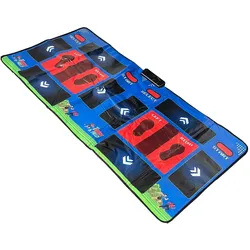 Mad Monkey Retro Track and Field Matte für 2 Spieler inkl. 25 x 8-Bit Spiele, Retro Gaming, Blau