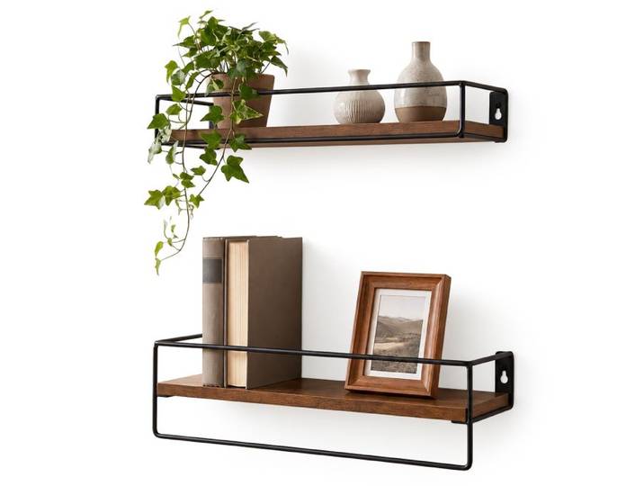 Relaxdays Wandregal 2er Set