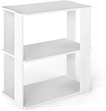 Costway 3-Tier Shoe Rack Modern Shoe Organizer with Stackable Design-White
