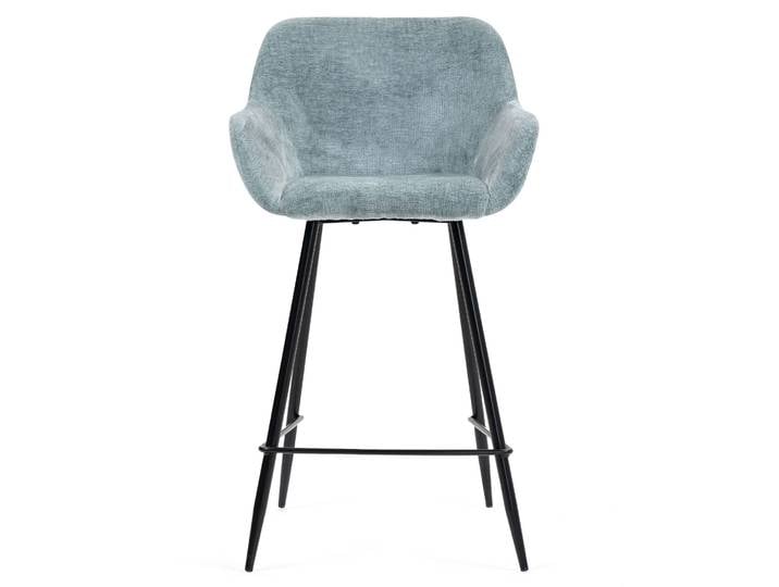 Chaise snack tissu chenille céladon