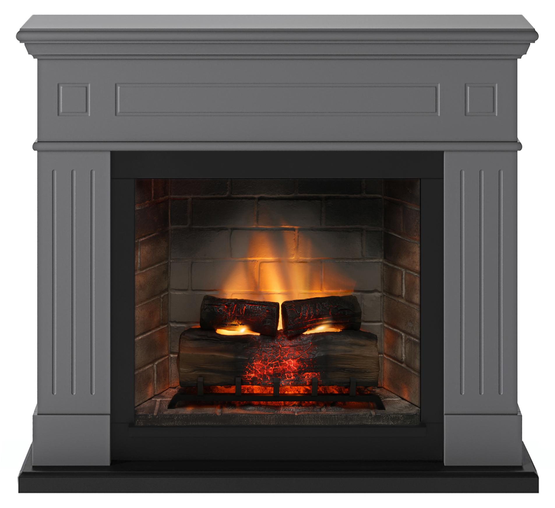 TAGU Larsen Elektrokamin mit PowerFlame Solides Grau