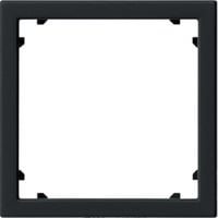 Adapterrahmen mit quadratischem Ausschnitt für Geräte mit Abdeckung 45 x 45 mm schwarz, Retail