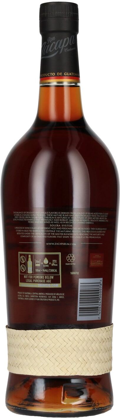 Ron Zacapa Centenario SOLERA Gran Reserva 40% Vol. 1l