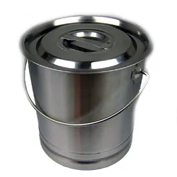 Airbrush-City Edelstahl Eimer Kücheneimer 14 Liter mit Deckel