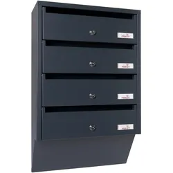 Profirst Briefkastenanlage Maildrop 4 anthrazit