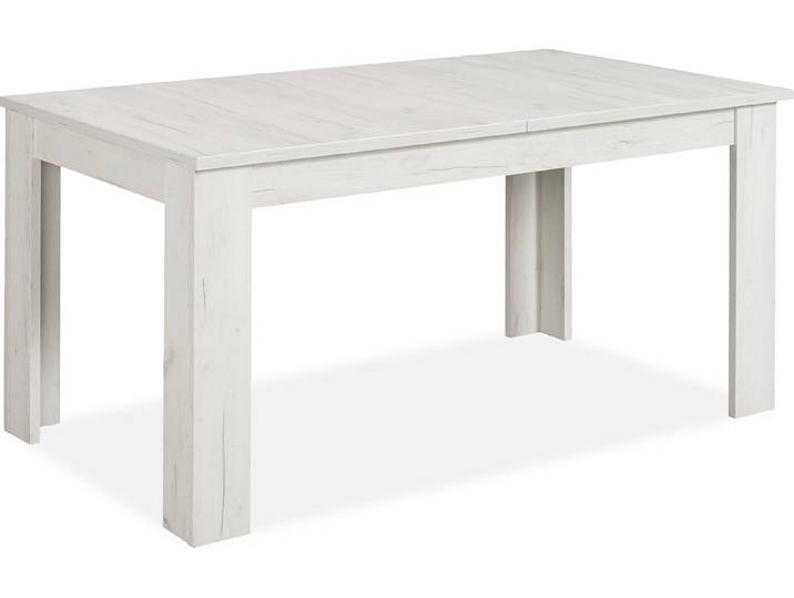 Homestyle4u Esstisch ausziehbar Weiss Esszimmertisch Küchentisch 160x90 cm