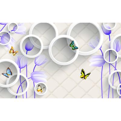 Fototapete PAPERMOON "Muster mit Hirschen", bunt, B:3m L:2,23m, Vlies, Tapeten