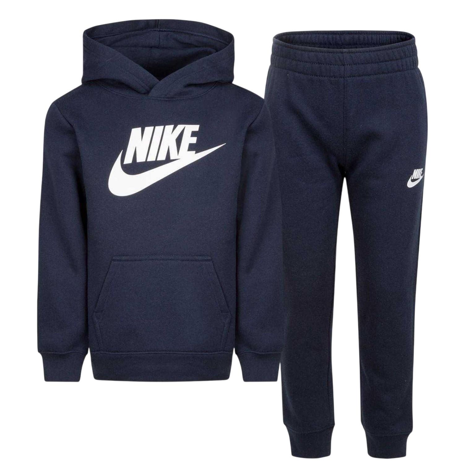 Nike - Trainingsanzug-Set für Jungen, Fleece, Langärmlig (Marine)