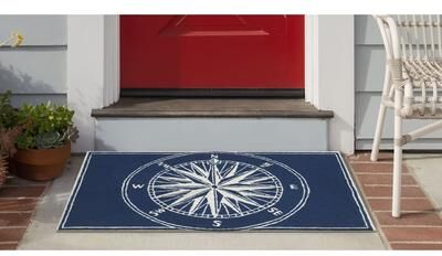 Lush Decor Frontporch Compass Indoor/Outdoor Mat