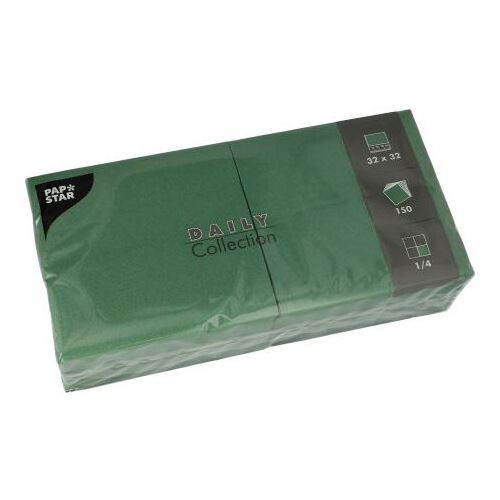 PAPSTAR Servietten Daily Collection grün 2-lagig 16,0 x 16,0 cm 150 St.