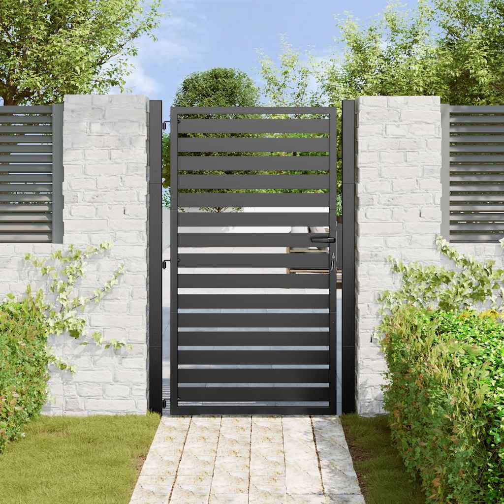 vidaXL Portail de jardin verrouillable noir 100x150 cm aluminium