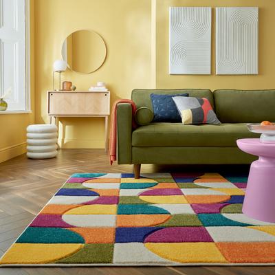 Teppich FLAIR RUGS "ChaCha", bunt, B:80cm H:8mm L:150cm, Kunstfaser, Teppiche, Teppich, Abstrakter Teppich