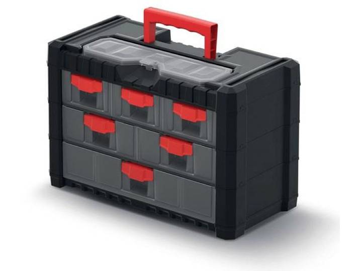 Kistenberg - Gereedschapsorganiser 400 x 200 x 260 mm - Zwart/Rood