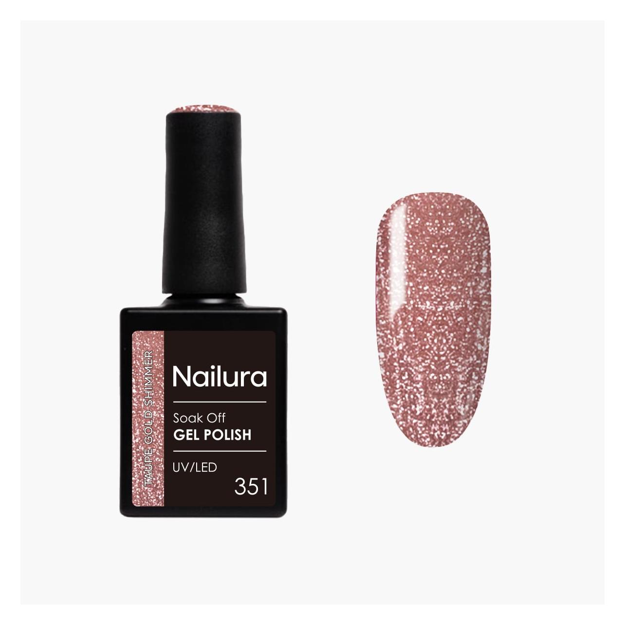 Nailura - Gel Polish 351 - Taupe Gold Shimmer (Taupe Gold Shimmer) (70370)