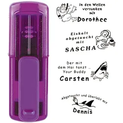 Smart-stamp - Größe: 47 x 18 mm - Farbe: amethyst/lila