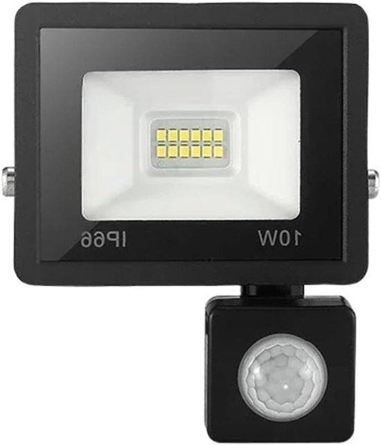 WAN LED Schijnwerper met PIR Bewegingssensor voor Tuin en Terras, 10W, Warm Wit