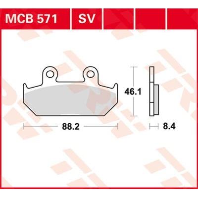 TRW Bremsbelagsatz MCB571SV Bremsbeläge,Bremsklötze,Bremssteine,Bremsbeläge & Bremsbelagsatz,Bremsklötze & Bremsbelagsatz