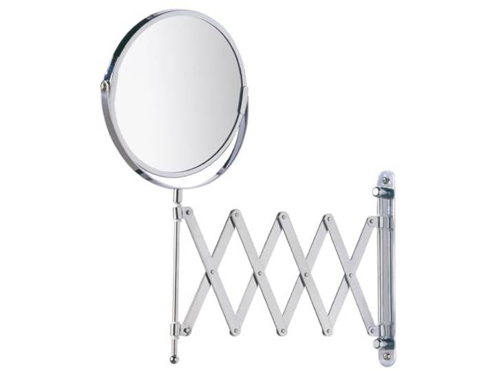 WENKO Miroir cosmétique Mural à Bras télescopique orientable Chromé