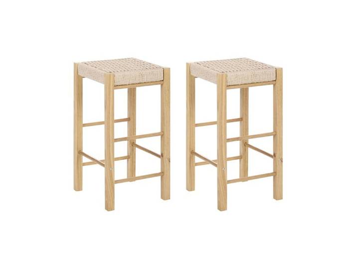 Lot de 2 tabourets de bar EMBRUN Bois Marron clair