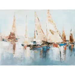 La Casa »Segelboote abstrakt« Ölbild handbemalt