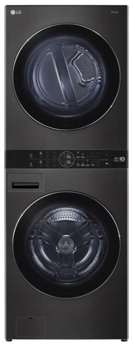 LG WT1716BBF, Frontlader, Freistehend, Schwarz, Links, Platinum Black, Schwarz