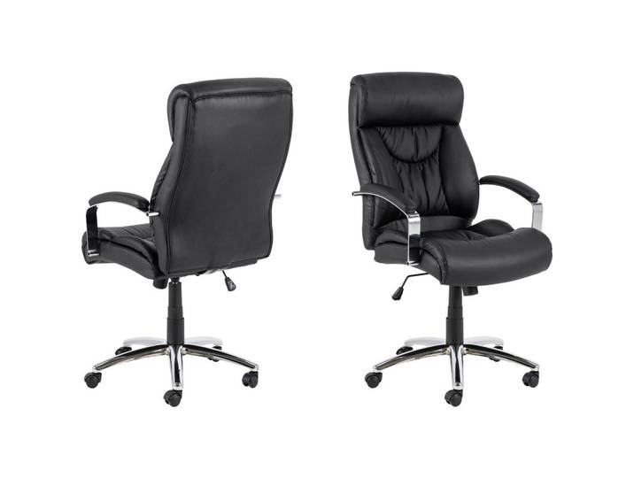 Mid.you Chefsessel, Schwarz, Metall, Textil, 64.5x120x83 cm, Sitzfläche 360° drehbar, Büromöbel, Bürostühle, Chefsessel