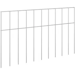 vidaXL Gartenzaun-Paneel 12 Stk. 50 x 30 cm Verzinkter Stahl Silber