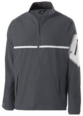 Holloway 229543 Weld Jacket in Carbon/White size XL   Polyester/Spandex Blend