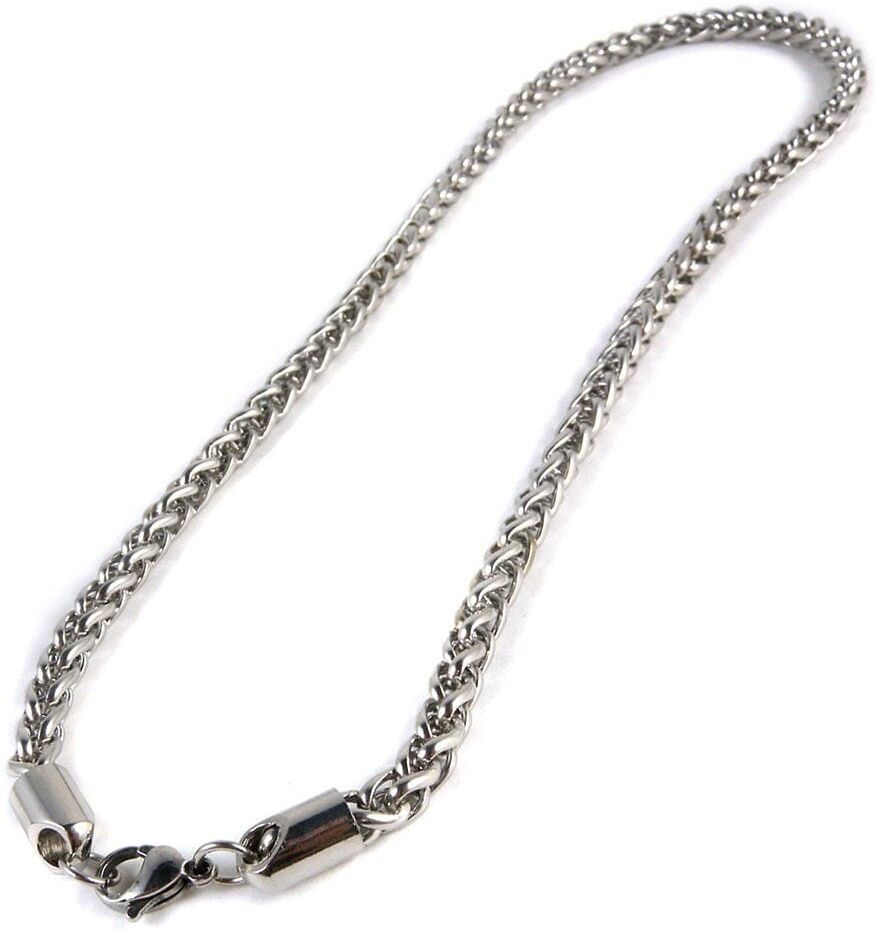 Edelstahlkette FIRETTI "Schmuck Geschenk Halsschmuck Zopfkette" Gr. 45, silber (silberfarben), Halsketten, Herren, 45, Edelstahl, B: 3,1mm, Edelstahlkette, B:3,1mm silberfarben 45, Edelstahl, B: 3,1mm
