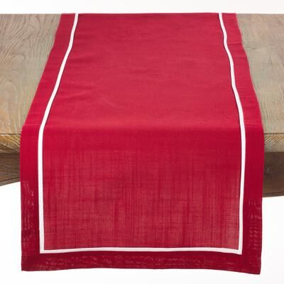 Saro Lifestyle Classic Border Design Table Runner