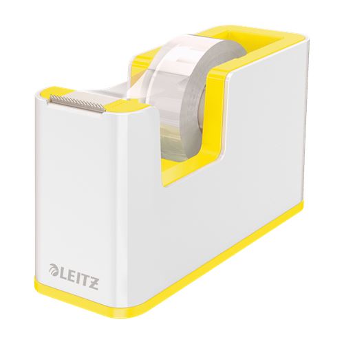 LEITZ Tischabroller WOW Duo Colour perlweiß/gelb