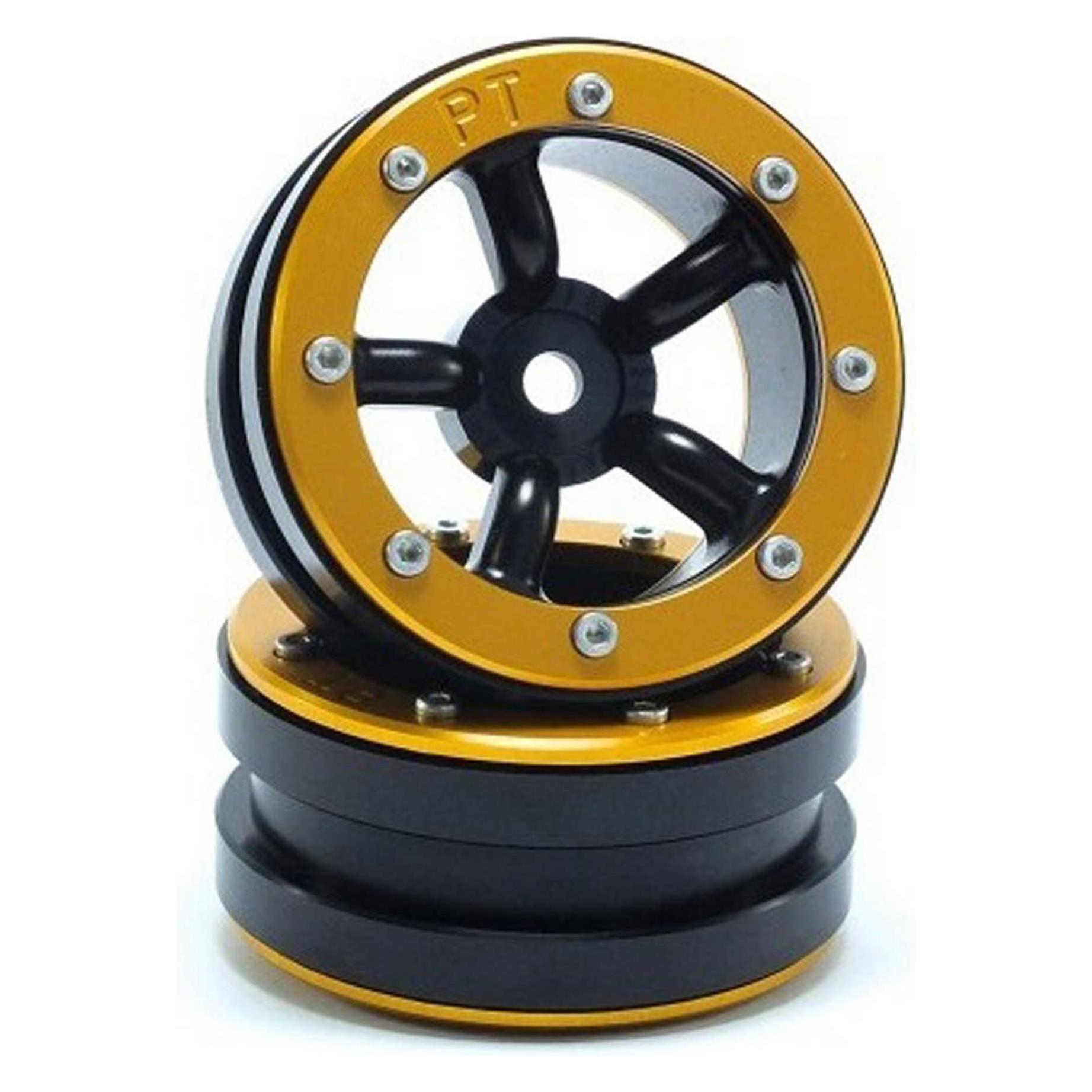 Metsafil beadlock wheels pt-safari schwarz/gold 1.9 (2 st.) (MT0010BGO)