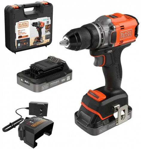 BLACK &amp; DECKER Black &amp;amp; Decker BLD682D2XK-QW Visseuse sans balais sur batterie (50Nm18V/2x2,0Ah), mallette