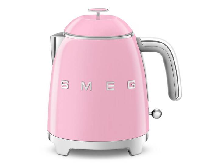 Smeg Wasserkocher, Pink, Metall, 0,8 l, 22.3x24.8x17.1 cm, automatische Abschaltung, manuelle Abschaltung, Trockengehschutz, Überhitzungsschutz, 360°-Sockel, Anti-Rutsch-Füße, ergonomischer Griff, flaches Heizelement, abgedecktes Heizelement, weit aufklappbarer Deckel, herausnehmbarer Filter, Signalton, Beleuchtung, Kochgeschirr, Küchengeräte, Wasserkocher
