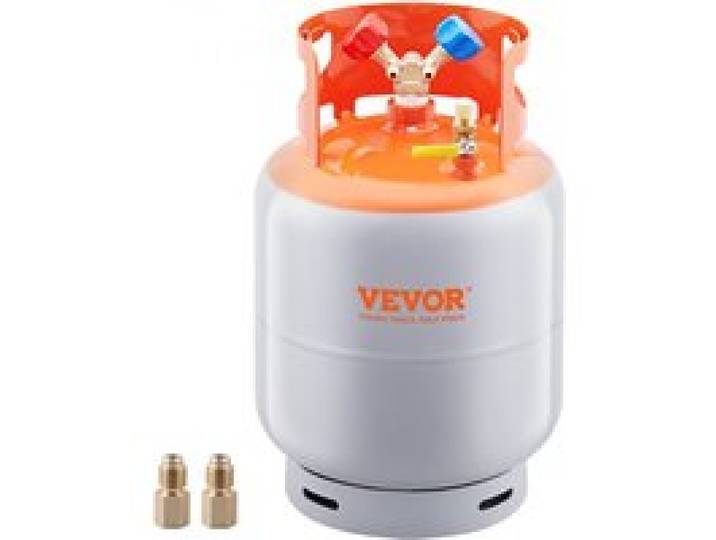 VEVOR Kältemittel Rückgewinnungsbehälter 13,61kg 27,6bar Wiederverwendbarer Zylindertank Φ 250 x 390mm Kältemittel-Rückgewinnungsbehälter Orange Kältemittel-Rückgewinnungsbehälter aus HP295 Stahl