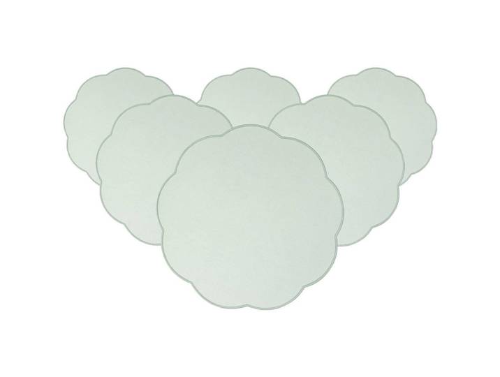 Villeroy & Boch Platzsets Fleur Accessoires grün ø 40 cm 6er Set, Grün, Rund, Heimtextilien, Wohntextilien, Tischwäsche, Tischsets