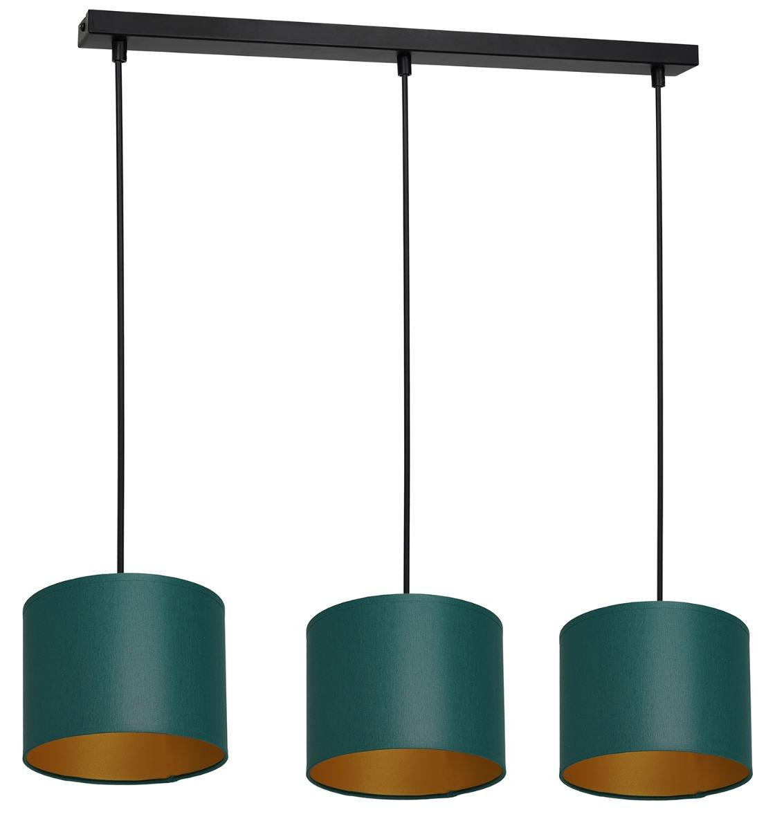 Luminex hanglamp Soho groen textiel cilinder